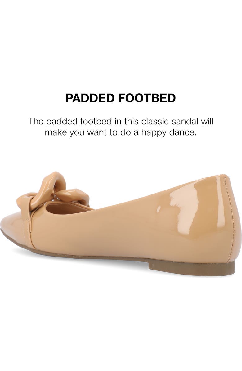 Journee Collection Clareene Pointed Toe Flat, Alternate, color, Tan