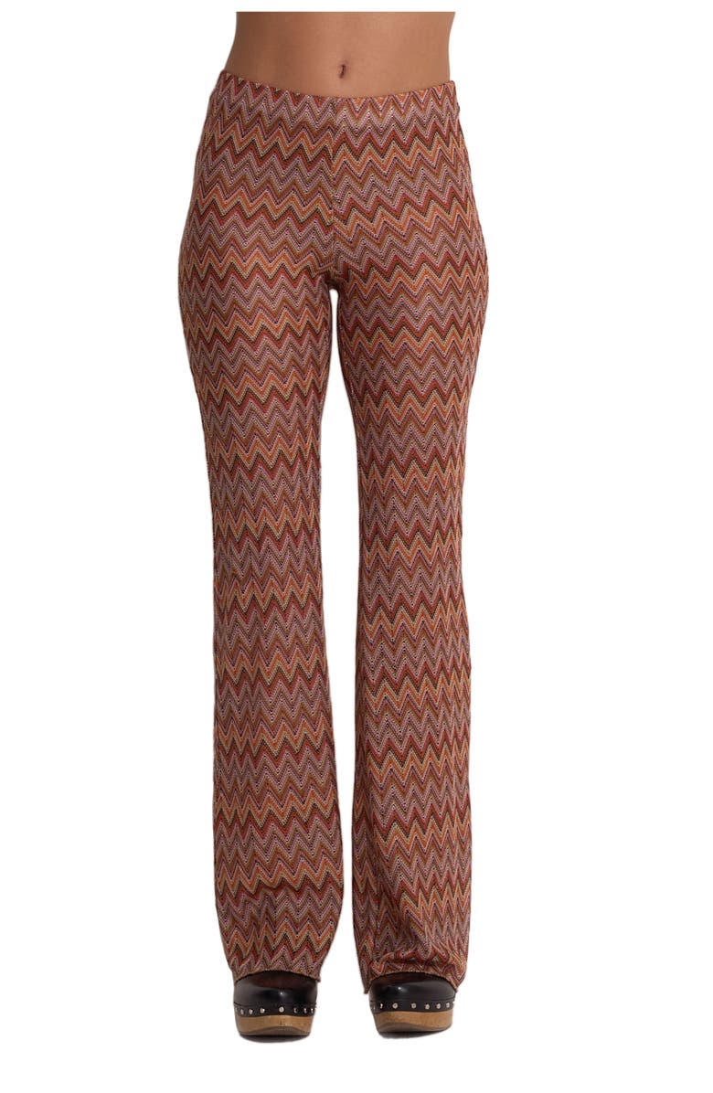 Gottex Beach Life Desert Mirage High Waist Flare Beach Pants, Main, color, Multi-Brown