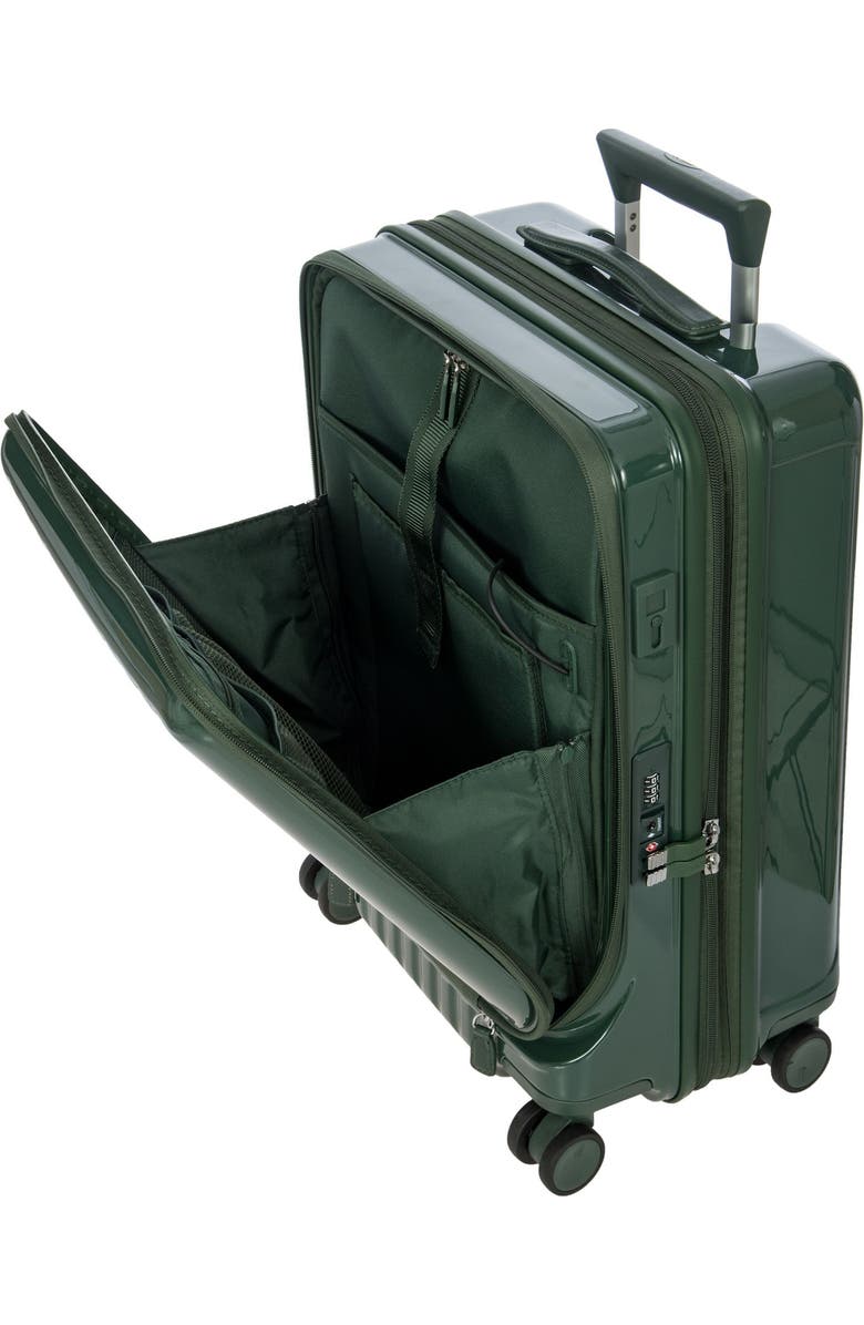 65460 Positano 2 Piece Set 21" Carry On Expandable Spinner w/Pocket & 22" Deluxe Duffle, Alternate, color, Emerald