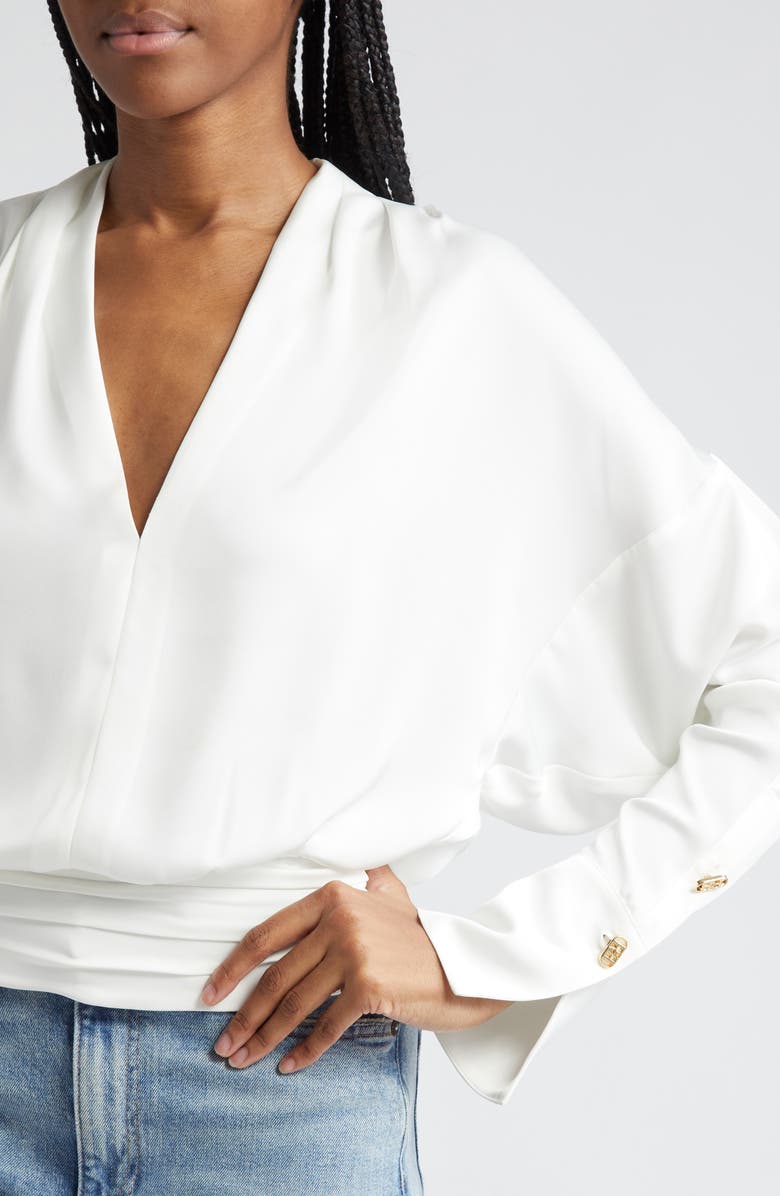 Ramy Brook Kimber Pleated Shoulder Crop Blouse, Alternate, color,