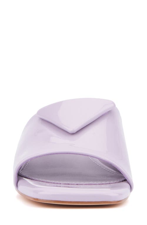 Torgeis Polyanna Block Heel Slide Sandal In Lilac