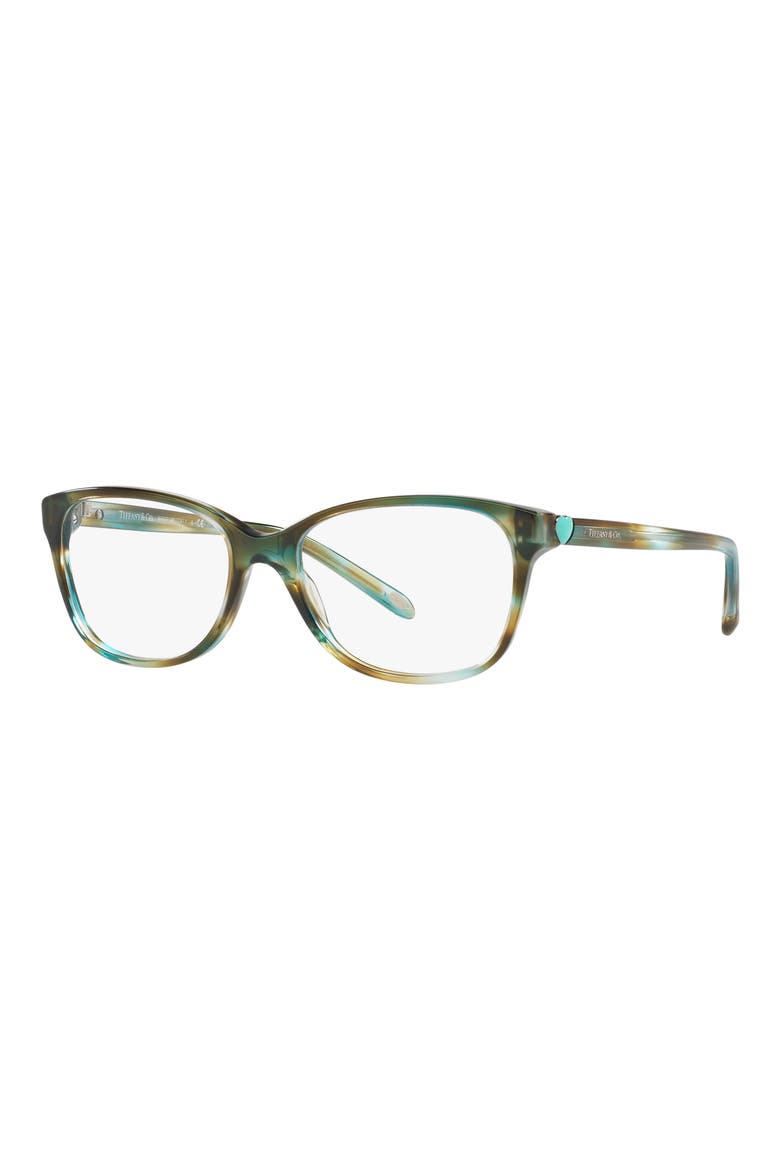 52mm Square Optical Glasses, Alternate, color, HAVANA BLUE