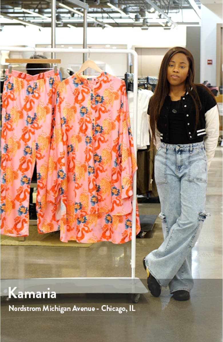 Dragon Satin Long Sleeve Top & Pants Set, sales video thumbnail