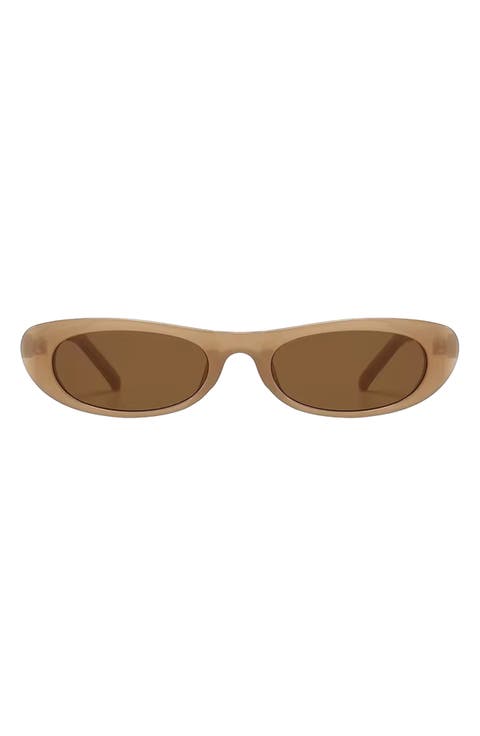 Nina 68mm Polarized Oversize Oval Sunglasses