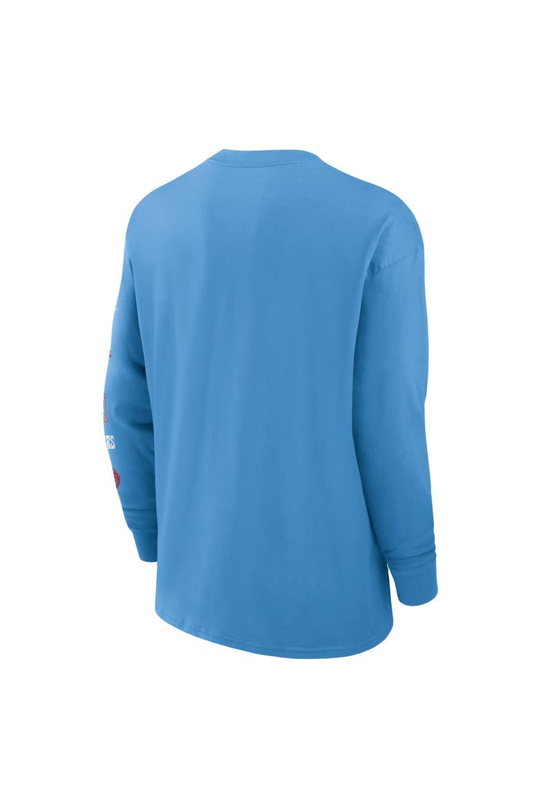 Men's Nike Light Blue Houston Oilers Rewind Heavy Max90 Pocket Long Sleeve T-Shirt, Alternate, color, Light Blue
