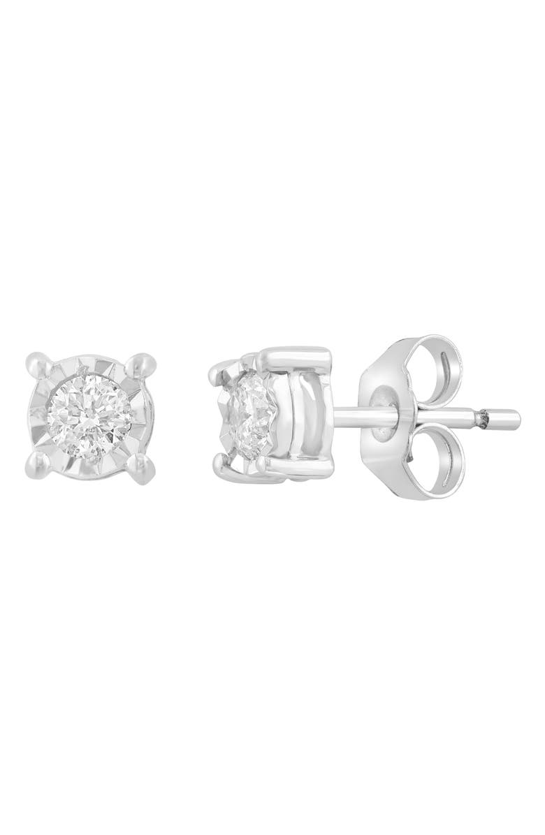 EFFY Diamond Stud Earrings, Main, color, Silver/ Diamond