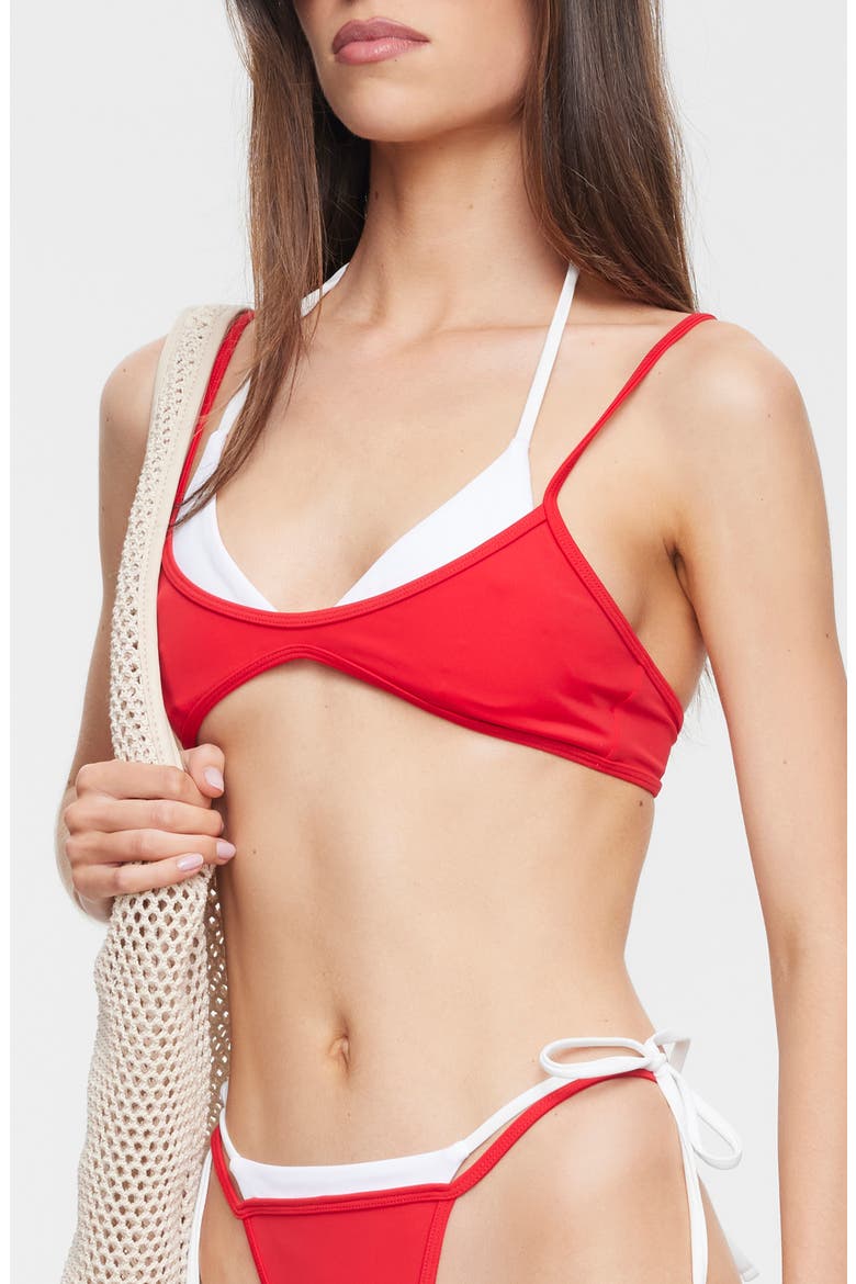 Rhode Bikini Top, Alternate, color, ROUGE