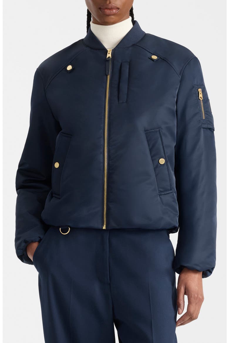 Avana Bomber Jacket, Main, color, MARINE BLUE