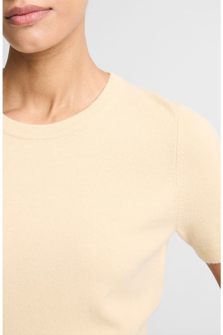 Short Sleeve Wool Blend Sweater, Alternate, color, CHAMOMILE