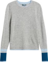 Griffen Play Colorblock Wool & Cashmere Crewneck Sweater