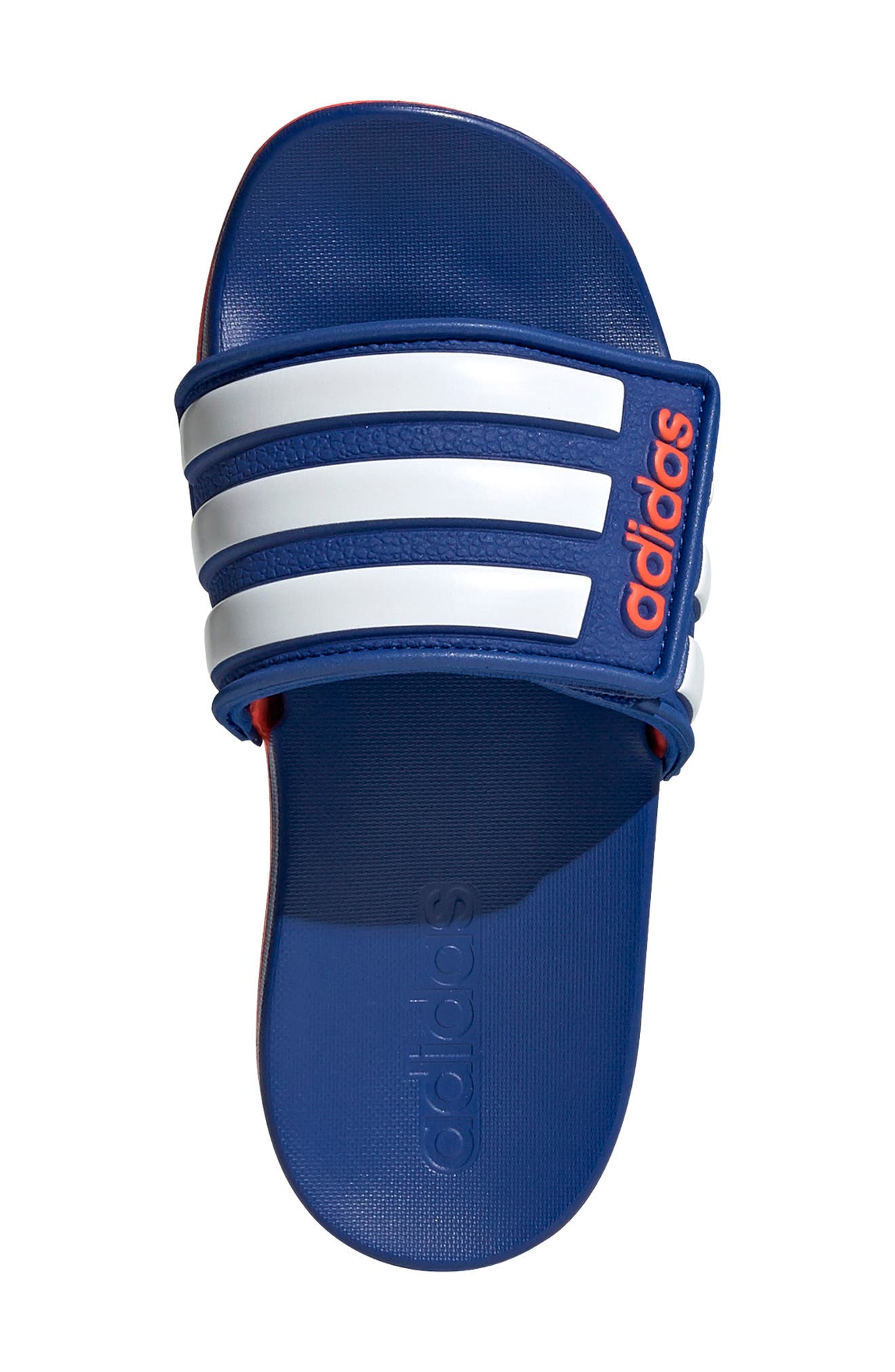 Adilette Comfort Slide Sandal, Alternate, color, TEAM ROYAL BLUE/ WHITE/ RED
