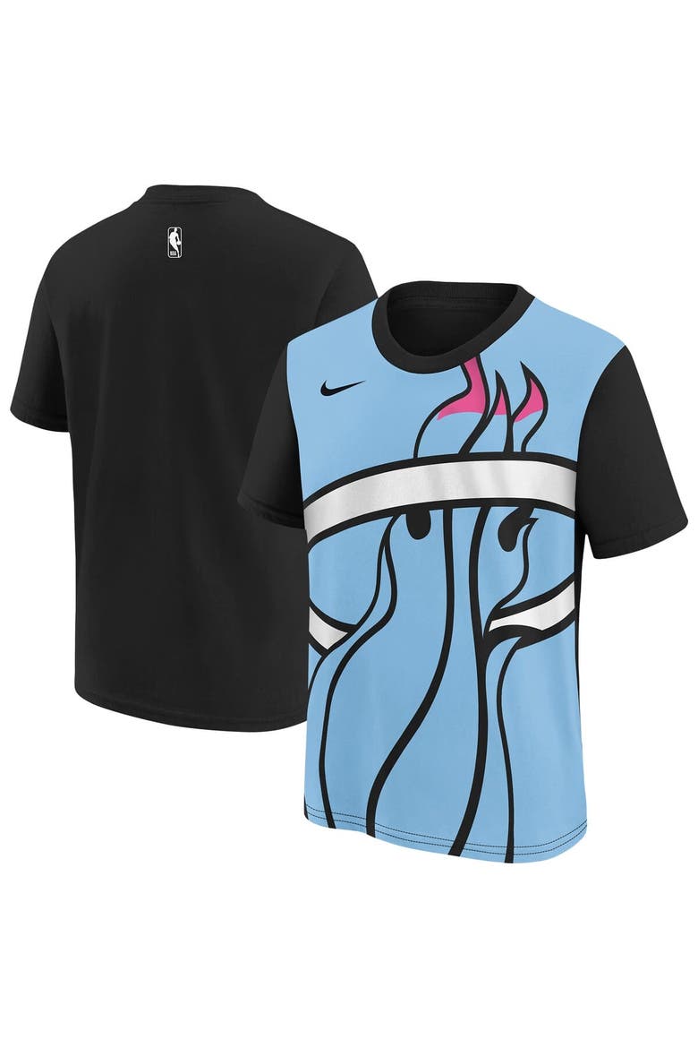 Youth Nike Light Blue/Black Miami Heat 2025/26 City Edition Max90 T-Shirt, Main, color, Light Blue