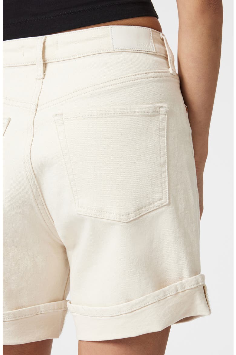 Heidi High Waist Cuffed Relaxed Denim Shorts, Alternate, color, ECRU 90S