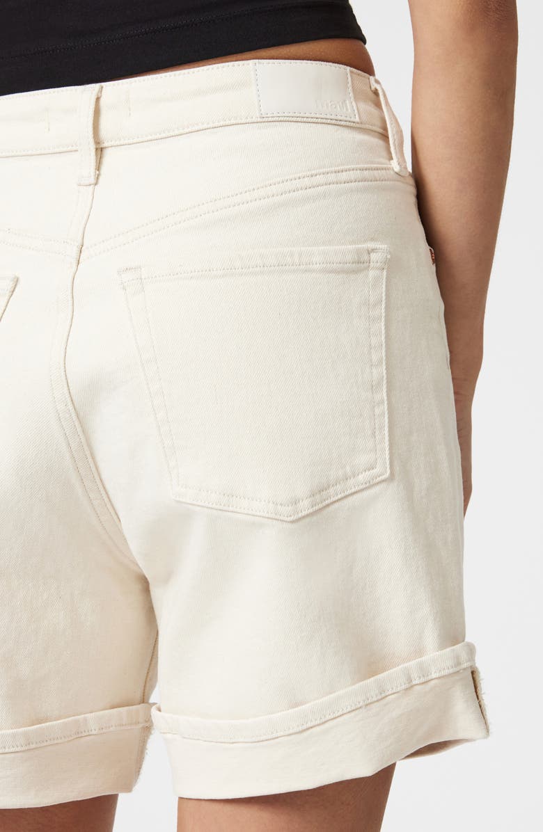 Mavi Jeans Heidi High Waist Cuffed Relaxed Denim Shorts, Alternate, color, Ecru 90S