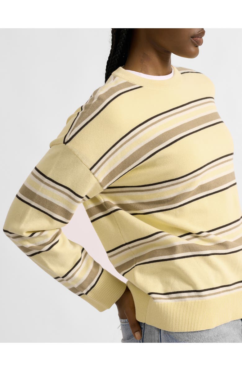 Albaray Stripe Cotton Jumper, Alternate, color, Lemon
