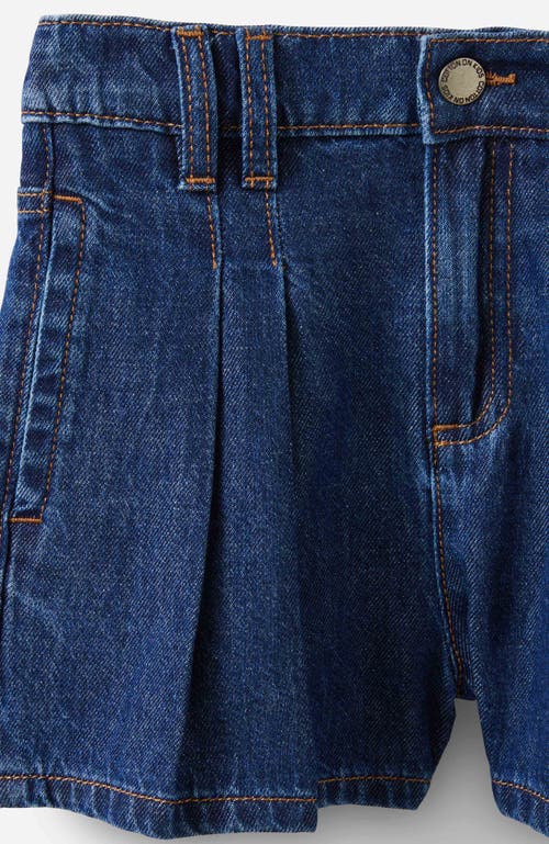 Cotton On Kids Kid's Sarai Pleat Front Denim Short In Mermaid Midnight Blue