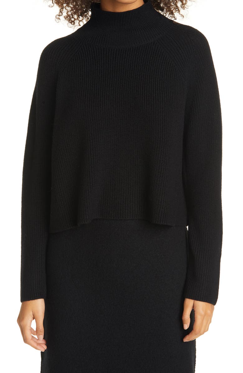 Eileen Fisher Merino Wool Crop Turtleneck Sweater, Main, color,