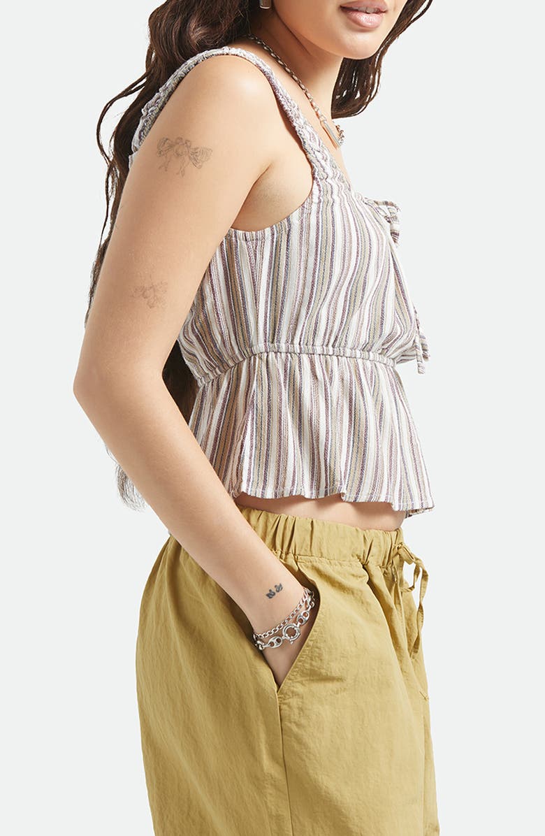 Brixton The Abigail Stripe Tank, Alternate, color, Worn In Robust Red Stripe