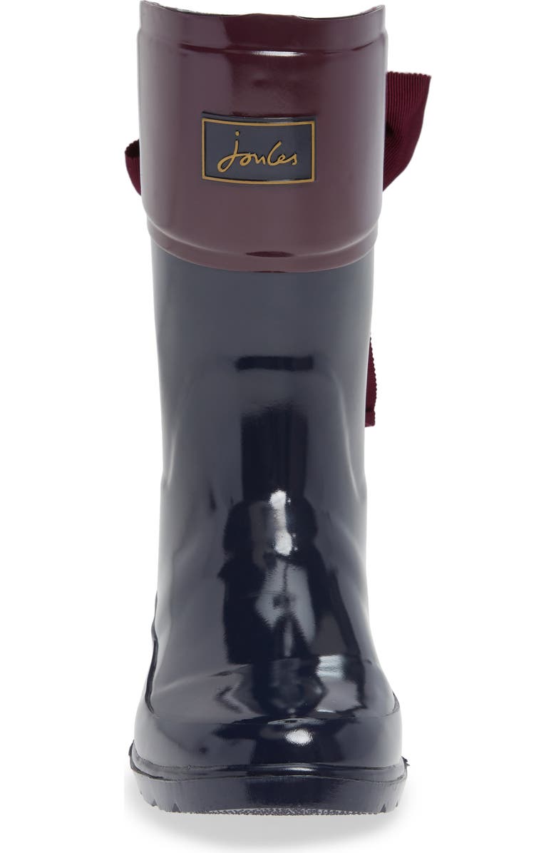 Joules Bow Welly Waterproof Rain Boot, Alternate, color,