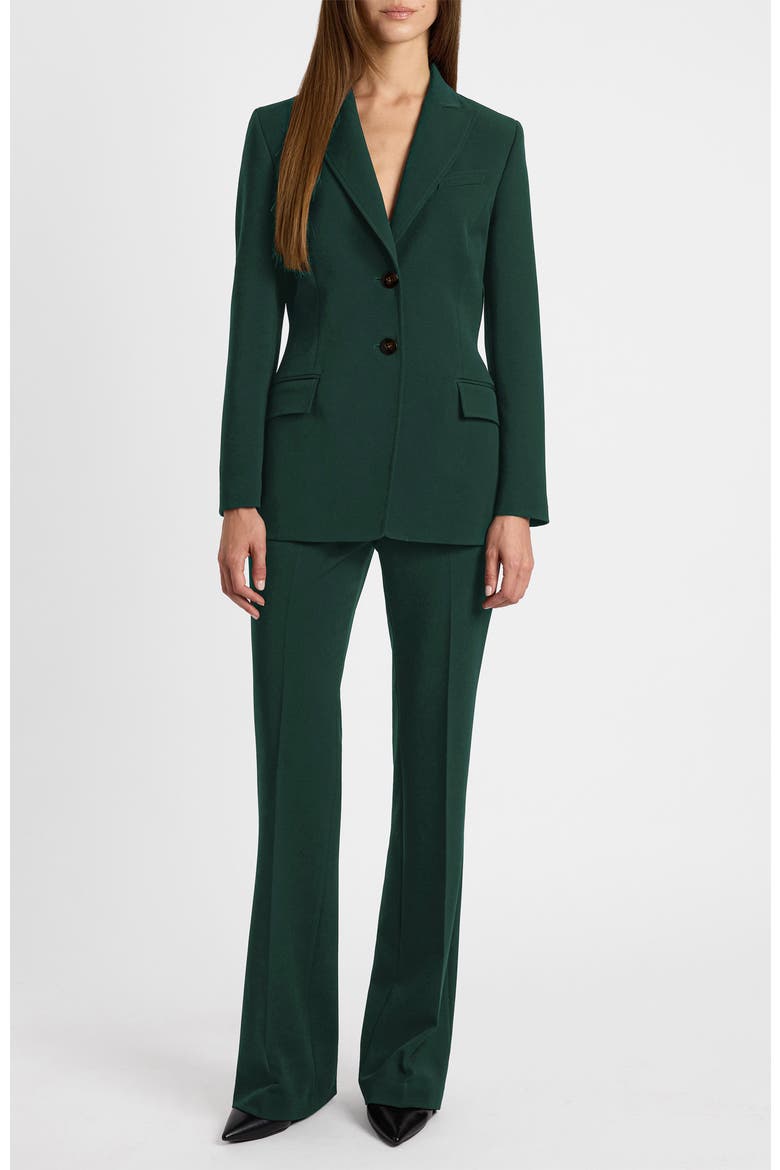 Enrica Two-button Jacket in Soft Stretch Twill, Alternate, color, Evergreen
