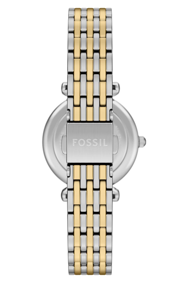 Carlie Mini Two-Tone Bracelet Watch, 28mm, Alternate, color, TWO TONE BLUE