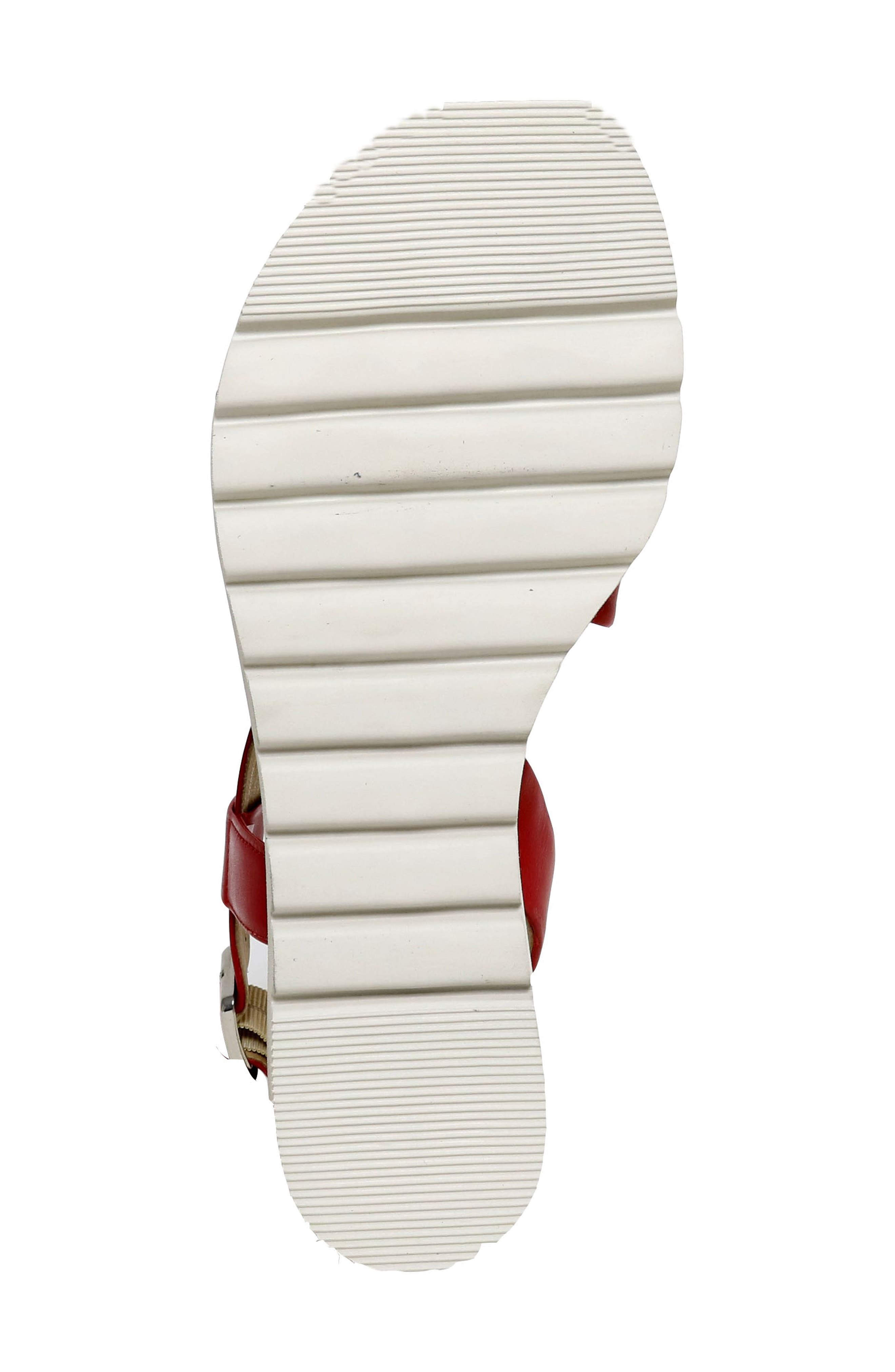 Ingrid Wedge Sandal, Alternate, color, RED