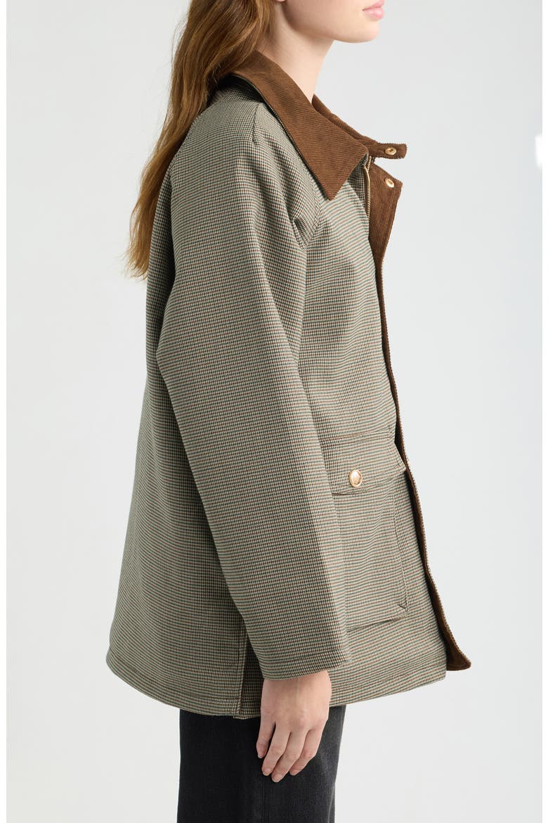 Emei Cord Collar Jacket, Alternate, color, CHECKS