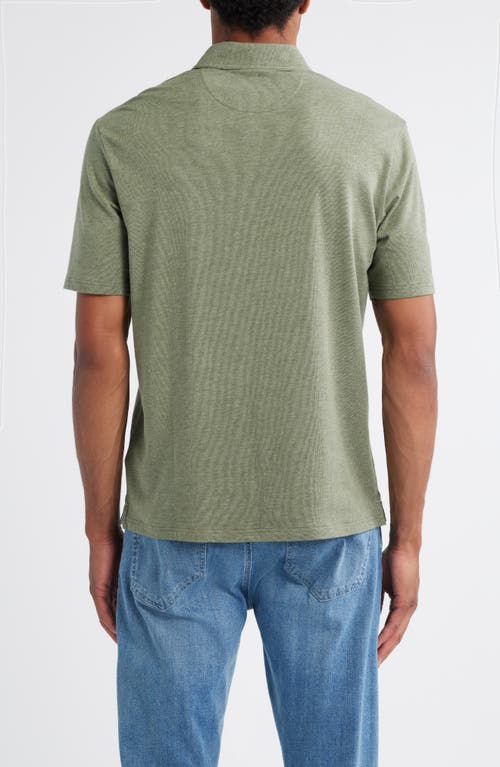 Johnnie-o Heathered Original 2.0 Regular Fit Polo In Green
