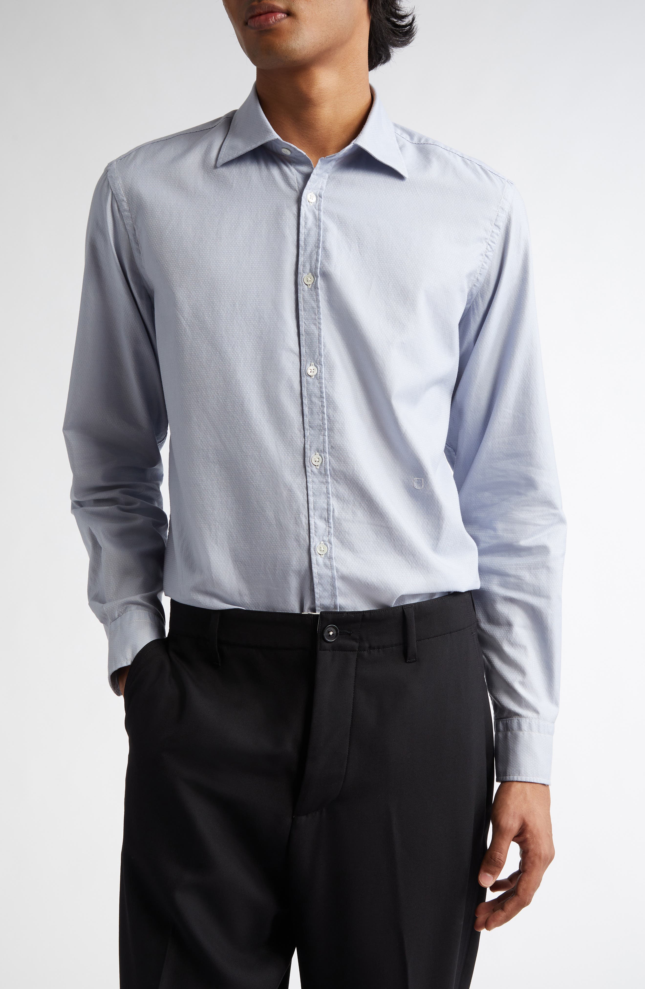 Massimo Alba Genova Cotton Poplin Button-Up Shirt in U112 Calce 