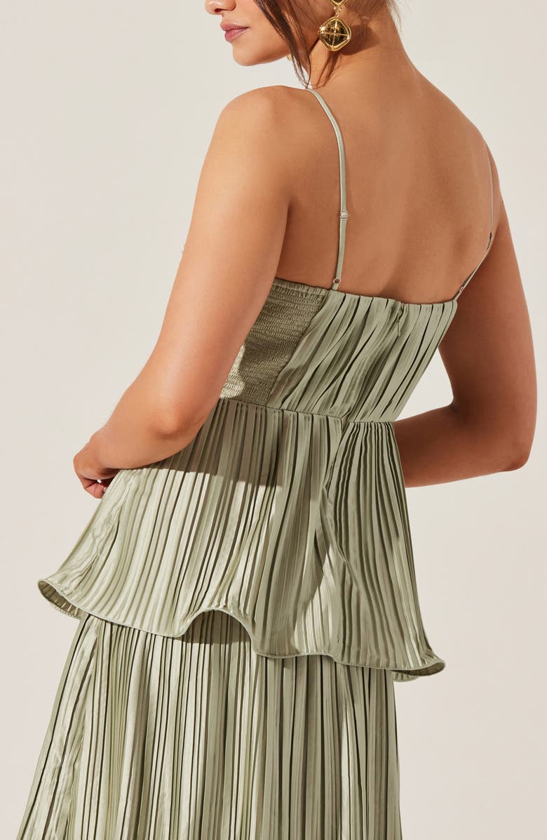 ASTR the Label Lupin Plissé Sleeveles Tiered Maxi Dress, Alternate, color,