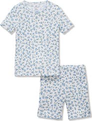 Petite Plume Blue Floral Pointelle Short Set
