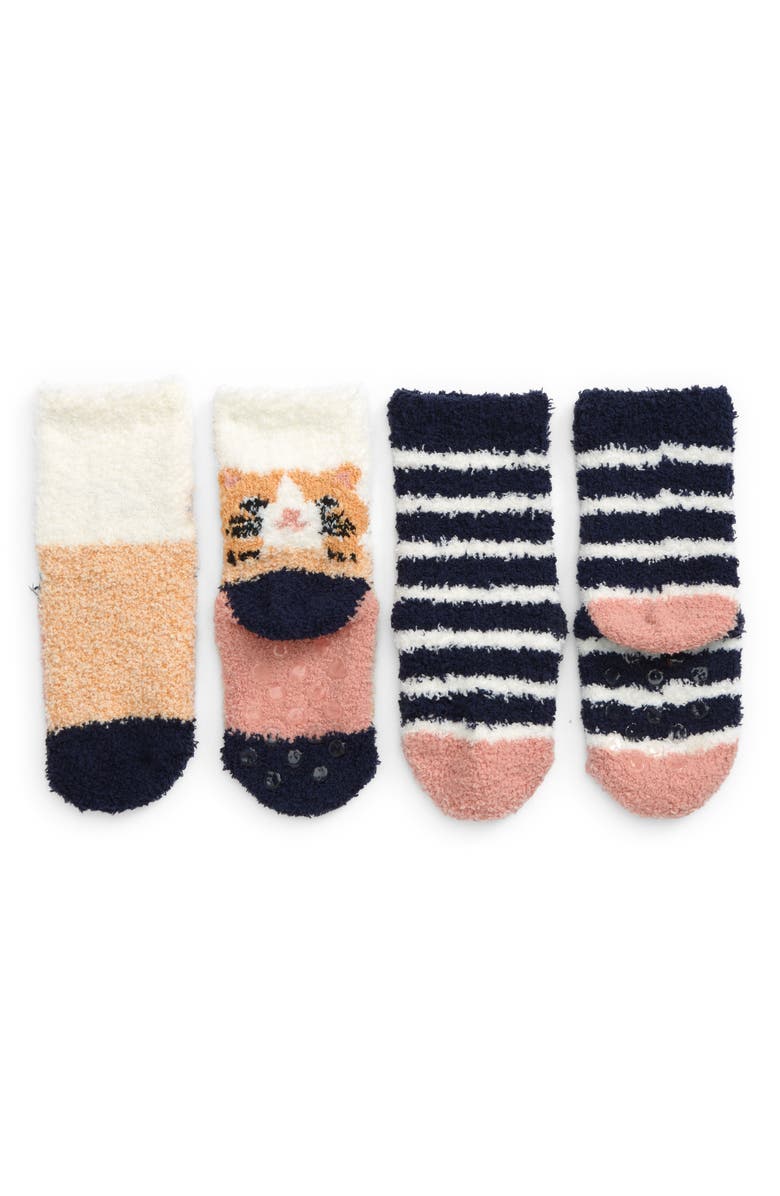 Nordstrom Kids' Assorted 2-Pack Fuzzy Socks, Main, color, 