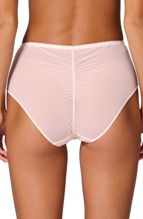 Simone Perele Intrigue Floral Embroidered Briefs In Sakura Pink