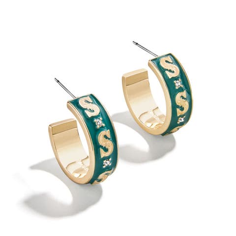 x BaubleBar Seattle Mariners Enamel Hoop Earrings