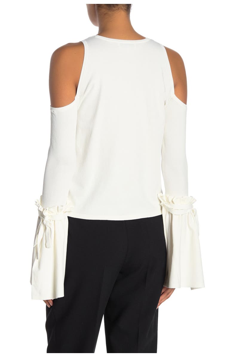Milly Ruffled Cold Shoulder Blouse, Alternate, color, 