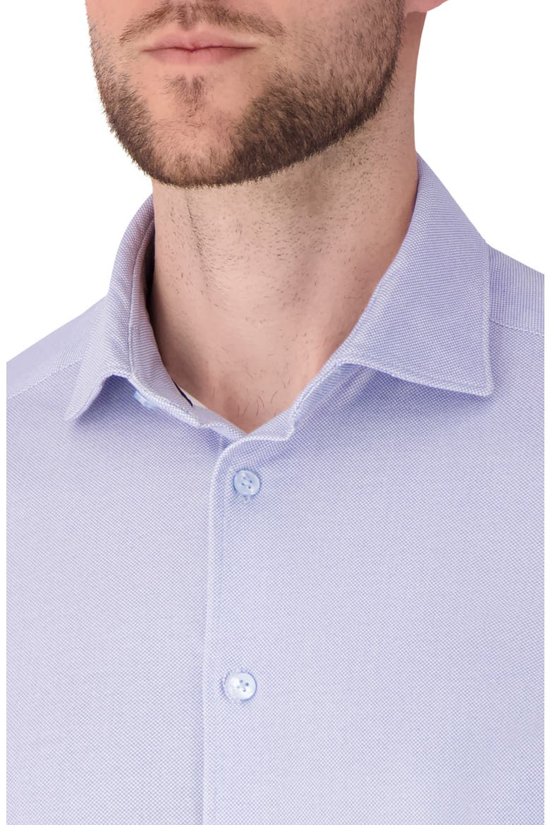 Regular Fit Pin Dot Knit Cotton Dress Shirt, Alternate, color, LIGHT BLUE