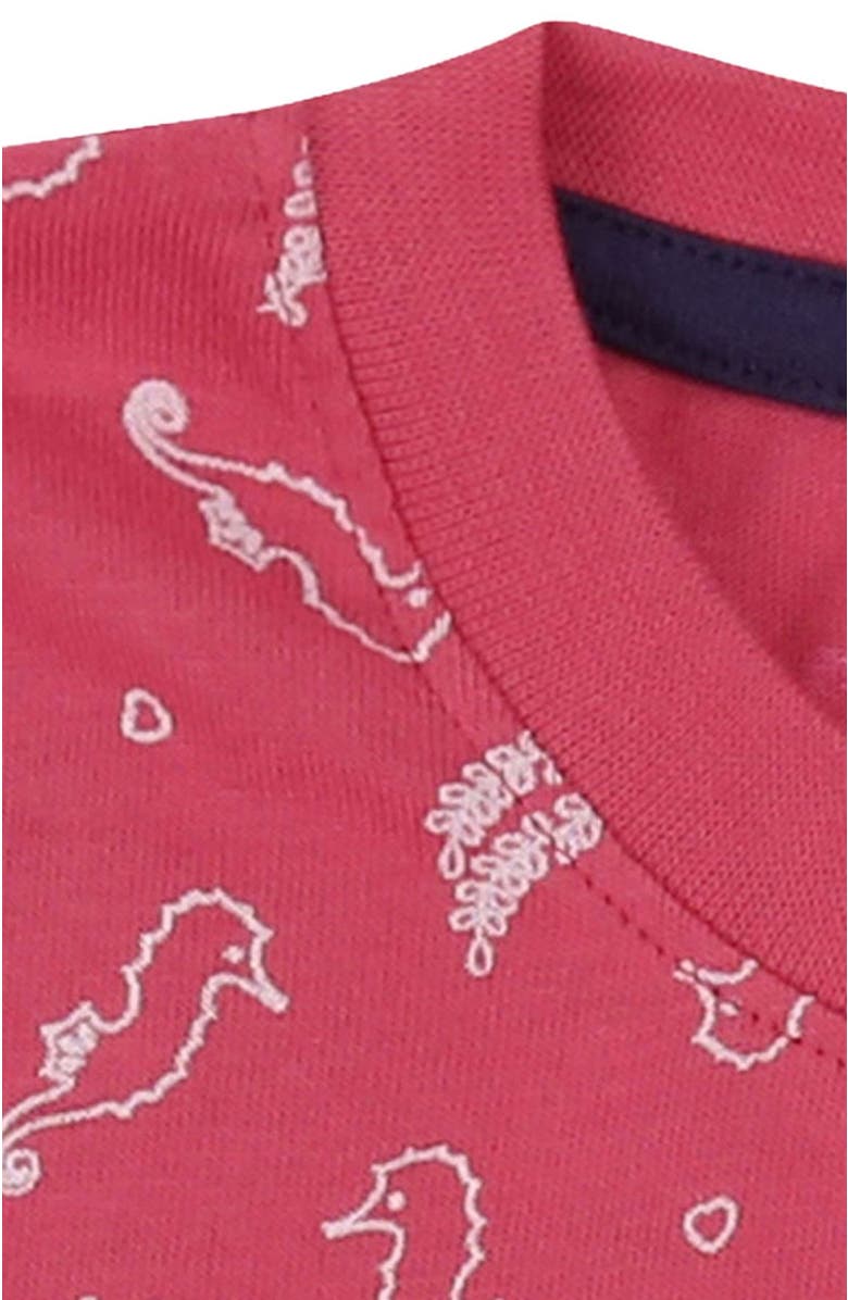 Lilly + Sid Organic Cotton Seahorse Print Dress, Alternate, color, Pink