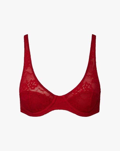 Weworewhat Lace Underwire Bra In Scarlet