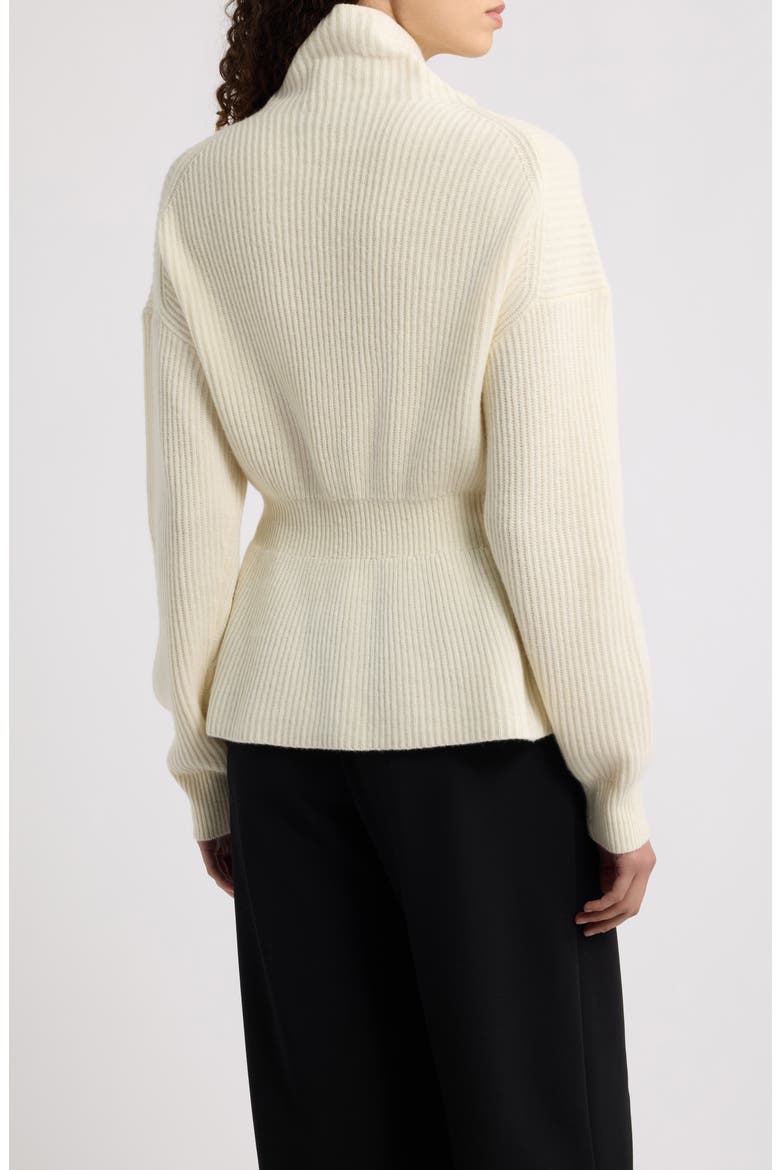 Cinch Waist Wool & Cashmere Sweater, Alternate, color, IVORY - C05