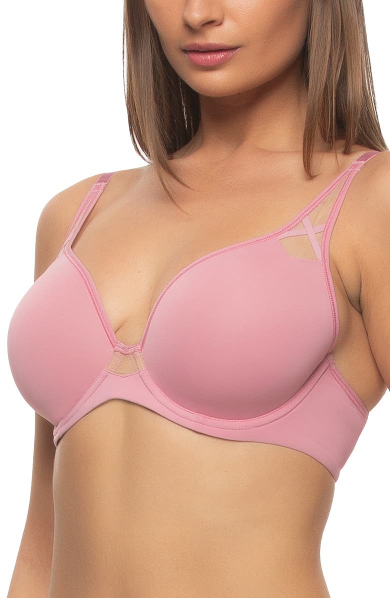 Felina Amaranth T-Shirt Bra, Alternate, color, Foxglove