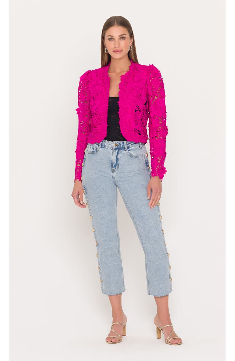 Generation Love Bondi 3D Lace Jacket, Alternate, color, Hibiscus