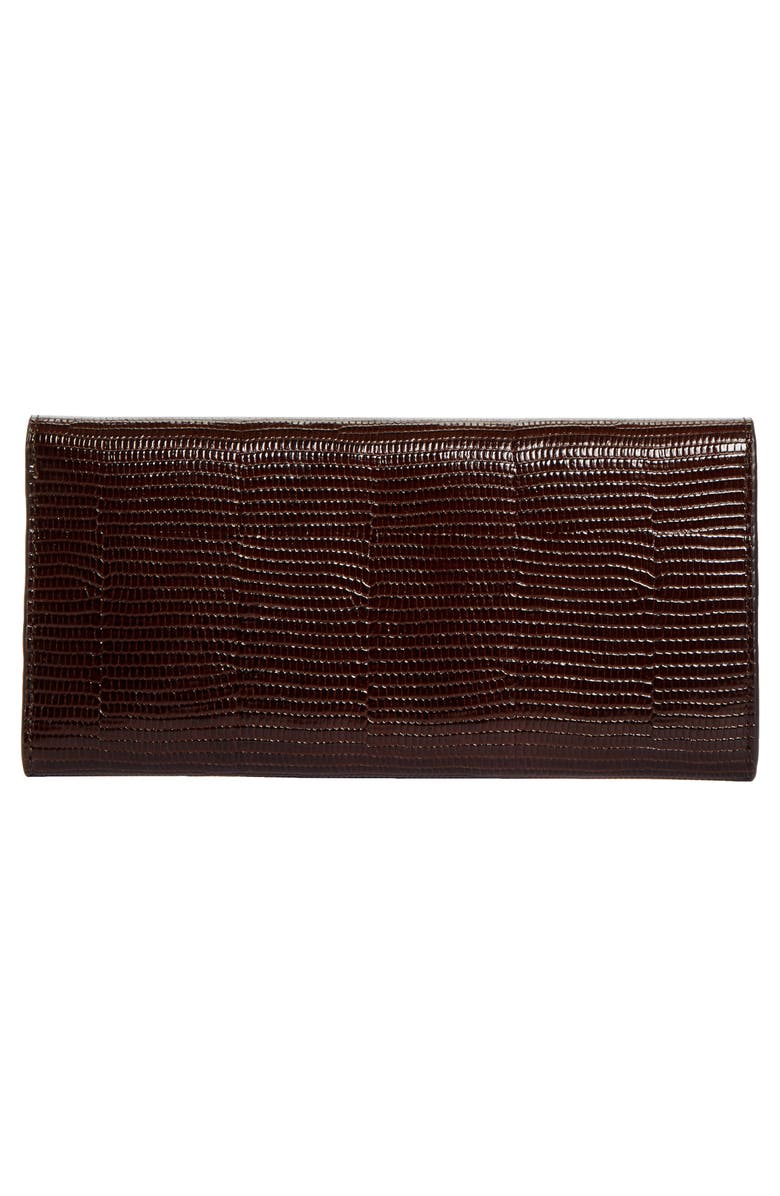 TOTEME T-Lock Lizard Embossed Wallet, Alternate, color, Brown
