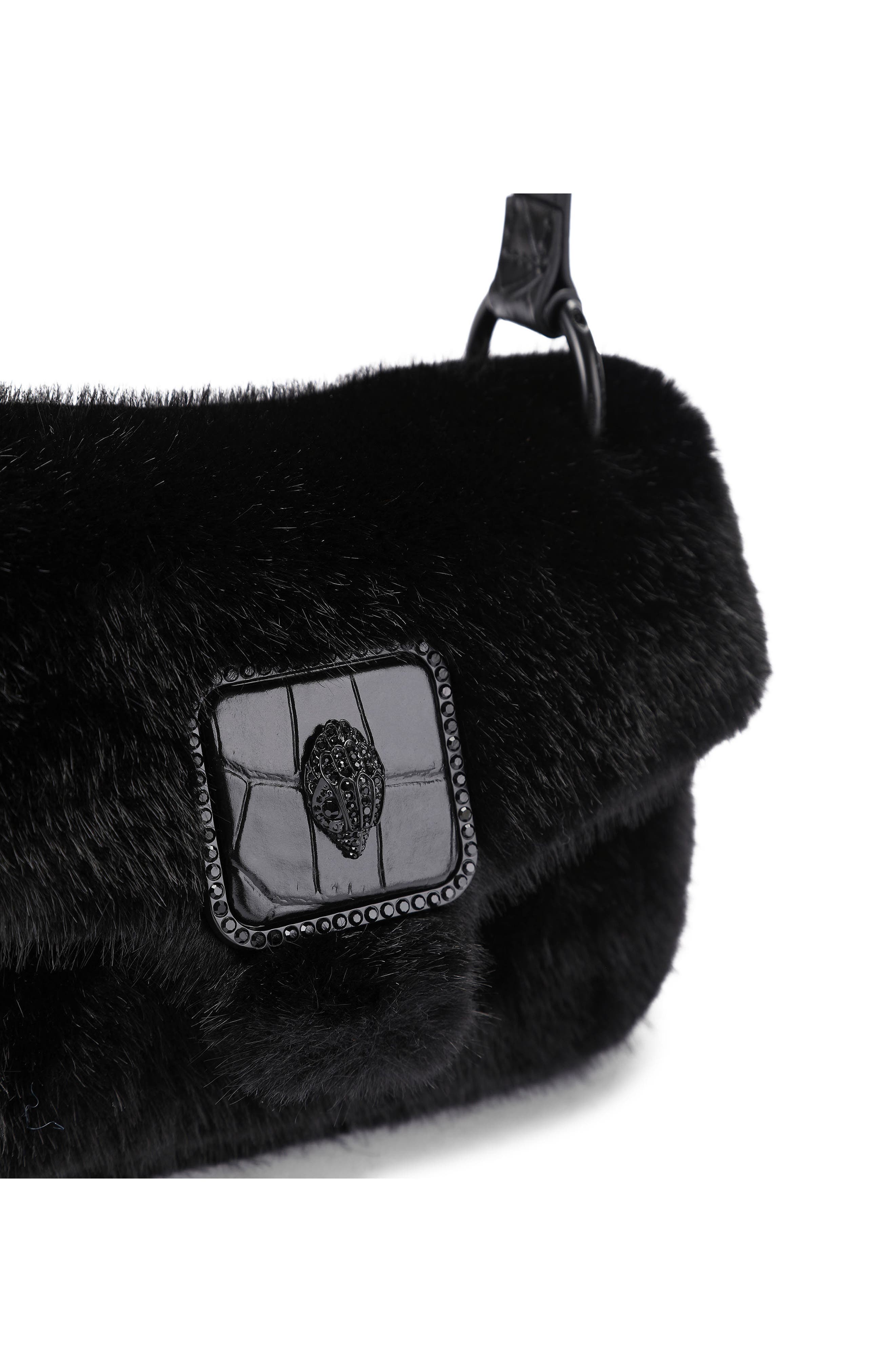 Mini Pimlico Faux Fur Shoulder Bag, Alternate, color, BLACK OTHERS