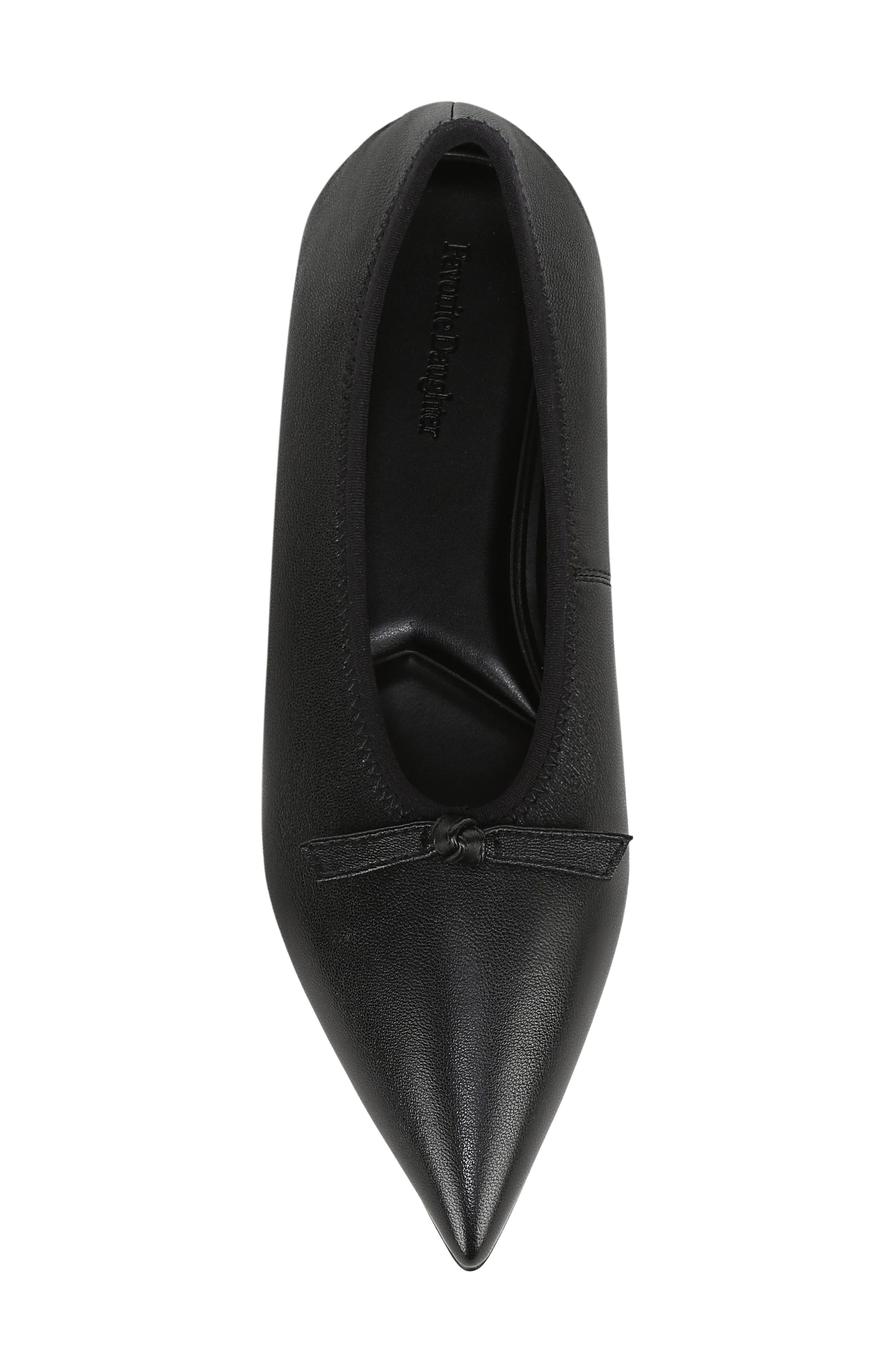 Favorite Daughter Leah Pointed Toe Flat, Alternate, color, Black