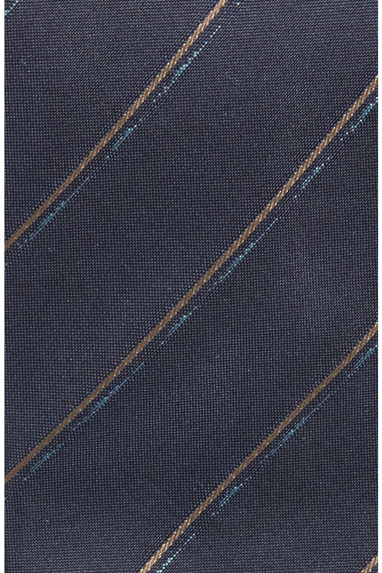 Stripe Silk Tie, Alternate, color, NAVY
