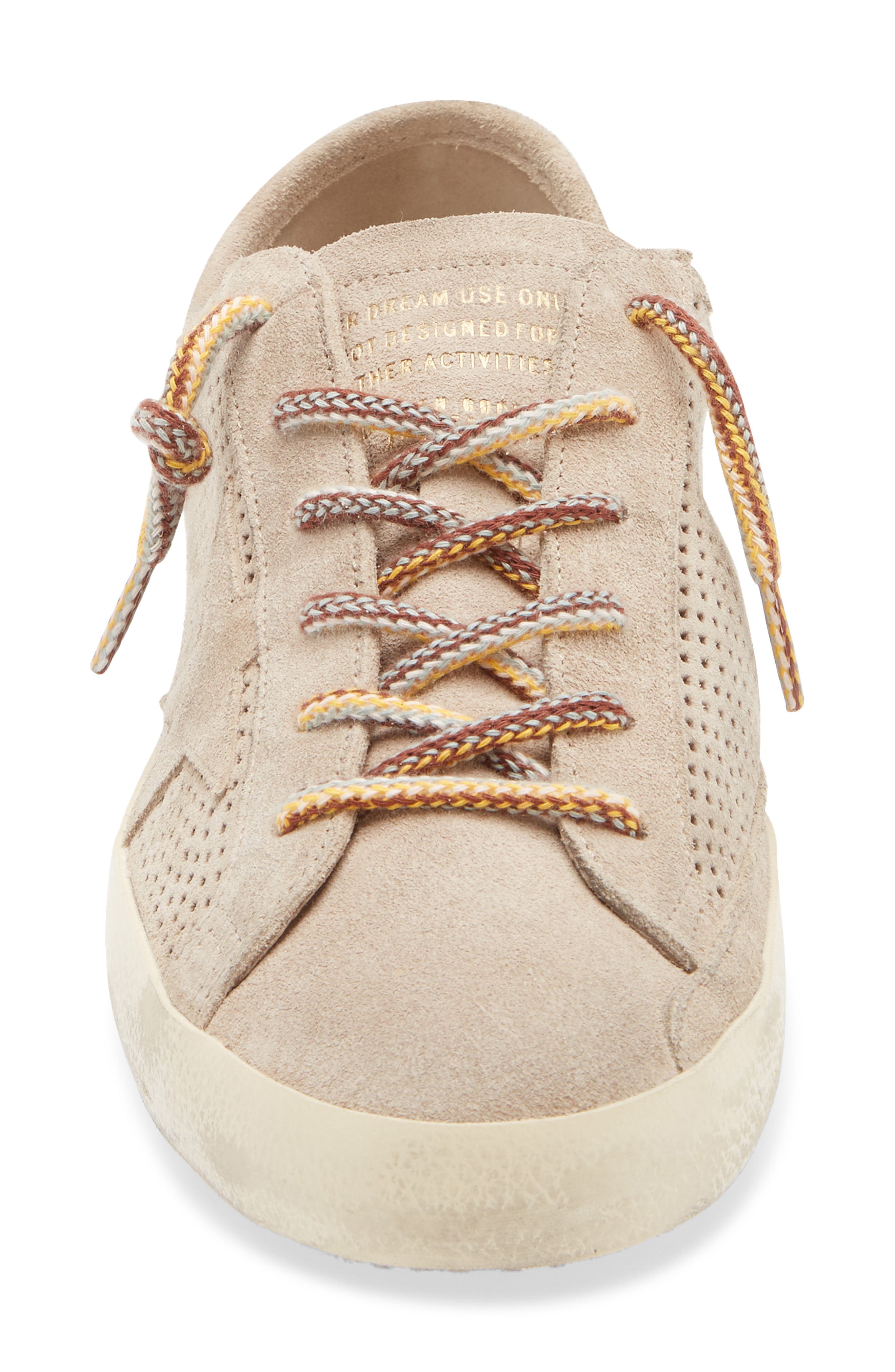 Golden Goose Super-Star Perforated Low Top Sneaker, Alternate, color, Beige