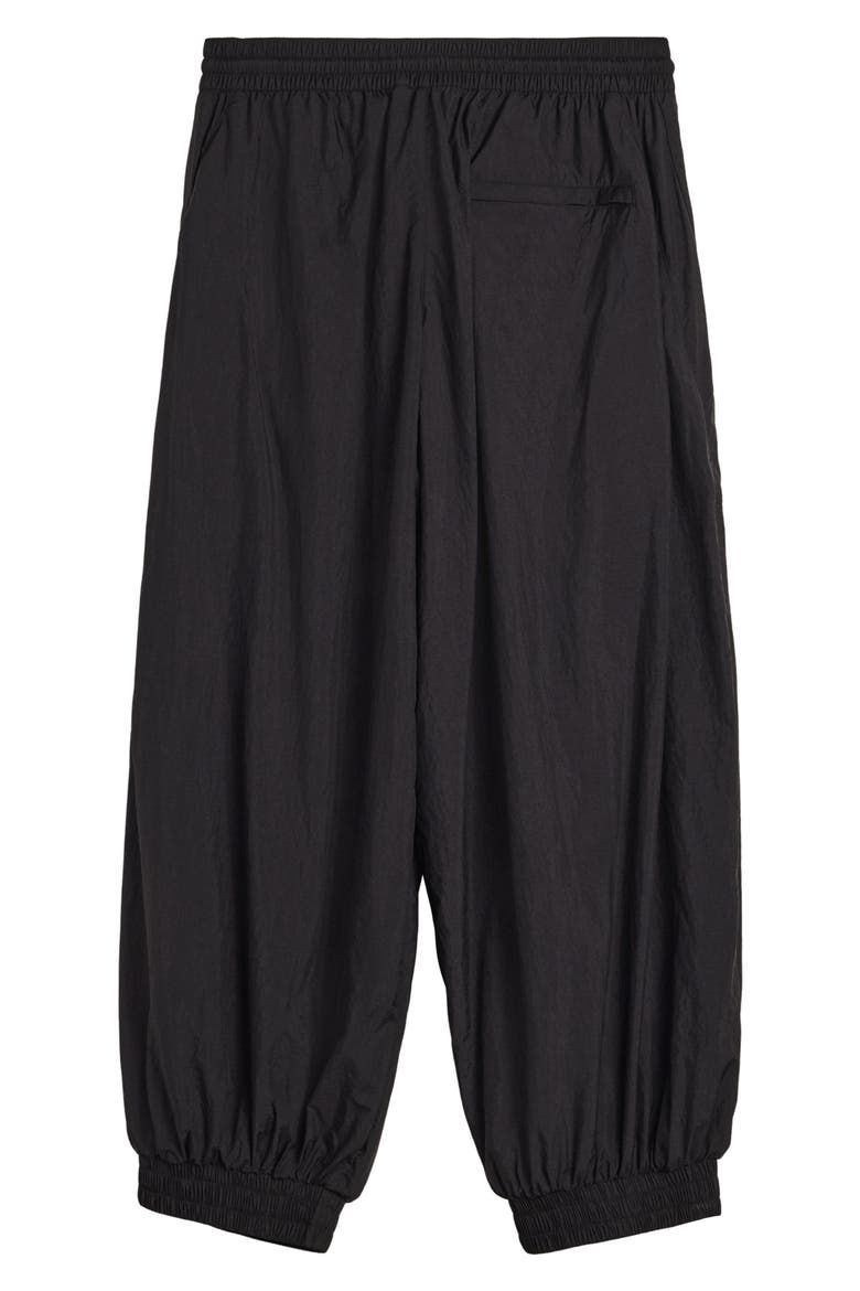 Wide Nylon Track Pants, Alternate, color, BLACK