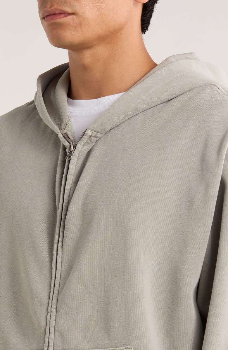 PacSun Solid Zip Hoodie, Alternate, color, Gray