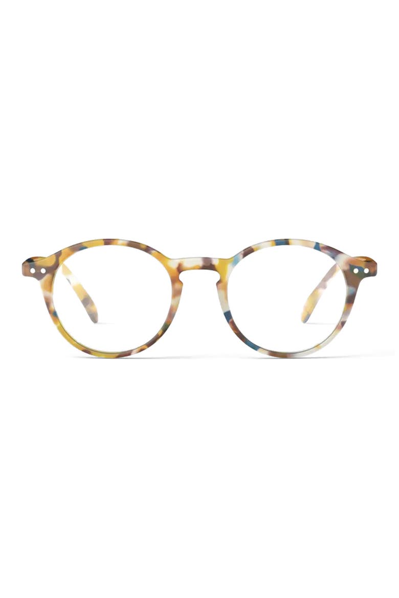 46mm Round Reading Glasses, Main, color, BLUE TORTOISE