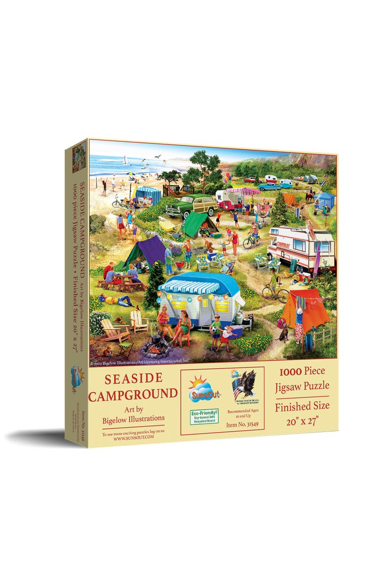 Seaside Campground 1000 piece Jigsaw Puzzle for Adults, Main, color, Multicolor